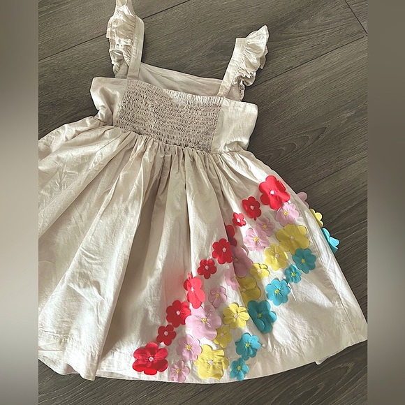 NWT Mini Boden Girl Rainbow Floral Appliqué Tank Dress Size 4-5T - Picture 5 of 6